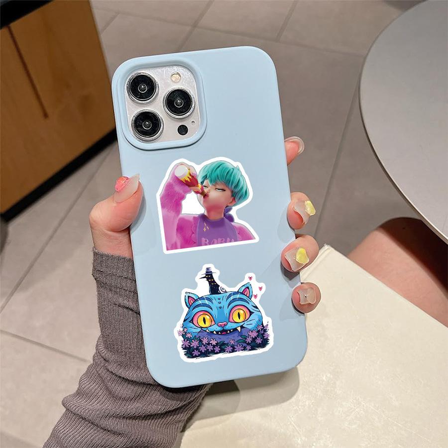 60Pcs KPop Demon Hunters Stickers KPop Demon Hunters DIY Stickers Scrapbooking Phone Luggage Skateboard Waterproof Decals