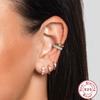 S925 Sterling Silver Multi-Zircon Premium Ear Buckle Earrings Earrings 18K Gold Plated Earrings