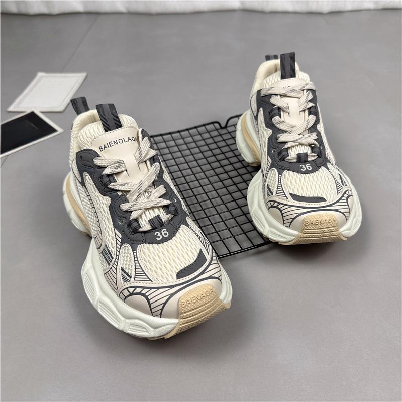 2024 Women Shoes Sneakers Leisure Womens Shoes Fashion All-match Breathable Platform Shoes Shallow Mouth Lace-up Autumntime