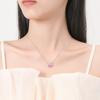 Bow Necklace Women'S Light Luxury Niche Design Butterfly Dream Collarbone Chain Pink Zircon Princess Knot Neck Chain Quality