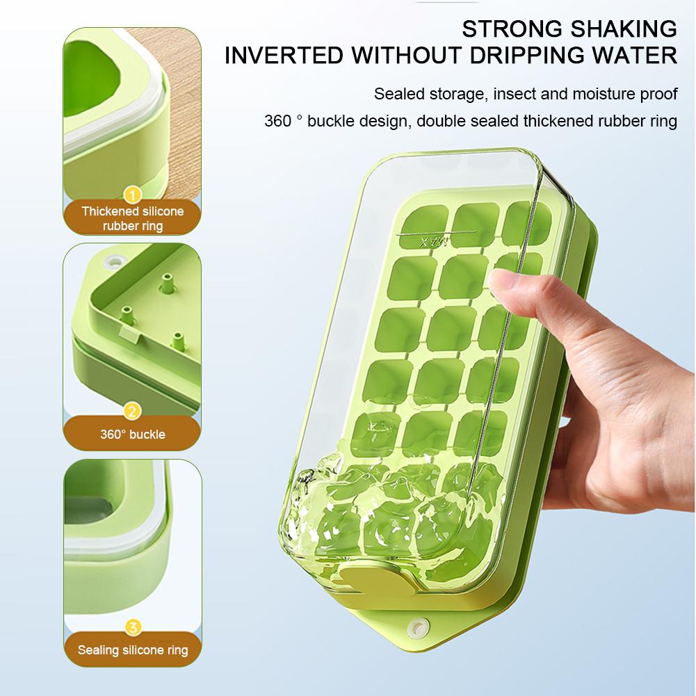 Quick Ice Cubes Making Box With Lid Sealed Easy Cleaning Ice Maker For Whiskey Cocktail