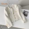 Fall Spring Women Coat Single-breasted Long Sleeves Solid Color Cardigan Loose OL Commuting Style Dating Shopping Jacket