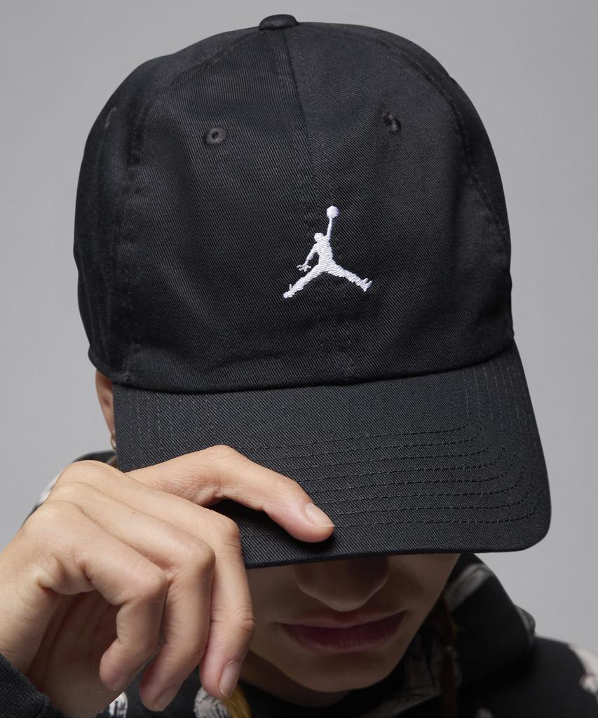 NIKE Jordan Club Unstructured Curve Bill Cap - Black:White / Hq1963-010