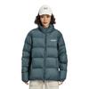 Li Ning CF Su Series Letter Print Stand Collar Loose Short Down Jacket Unisex Outerwear Ocean-Blue AYMT275-2