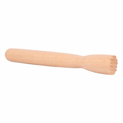 Sturdy Beech Wood Muddler Food Safe Long Handle Fruit Tea Pounding Stick Wear-resistant Heavy Duty Wooden Fruit Tea Muddler