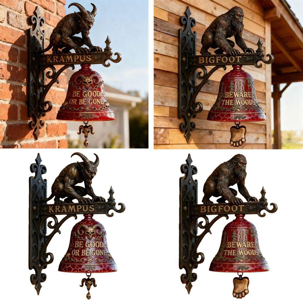 Resin Material Krampus Decorative Ornament Resin Decorative Hanging Bells Halloween Decoration