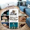Billie Eilish Custom Name Round Area Rug,Carpet Rug for Living Room Bedroom Sofa Playroom Decor,Non-slip Floor Mat
