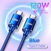 111W Cable Super Fast Charging Cable USBA To Type C To USBC Cable PD USB C Quick Charge Data Cord For iPhone Xiaomi OPPO Samsung