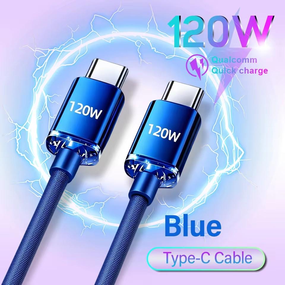 111W Cable Super Fast Charging Cable USBA To Type C To USBC Cable PD USB C Quick Charge Data Cord For iPhone Xiaomi OPPO Samsung