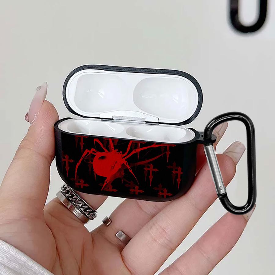Červený pavouk Kreslený styl Pouzdra na sluchátka Kryt pro Airpods Pro Pro3 4 1 Pro2 3 2