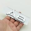 3D ABS Chrome Black Logo A1 A2 A3 A4 A5 A6 A7 A8 Emblem Car Rear Trunk Badge Sticker Decals for Audi Auto Decorative Accessories