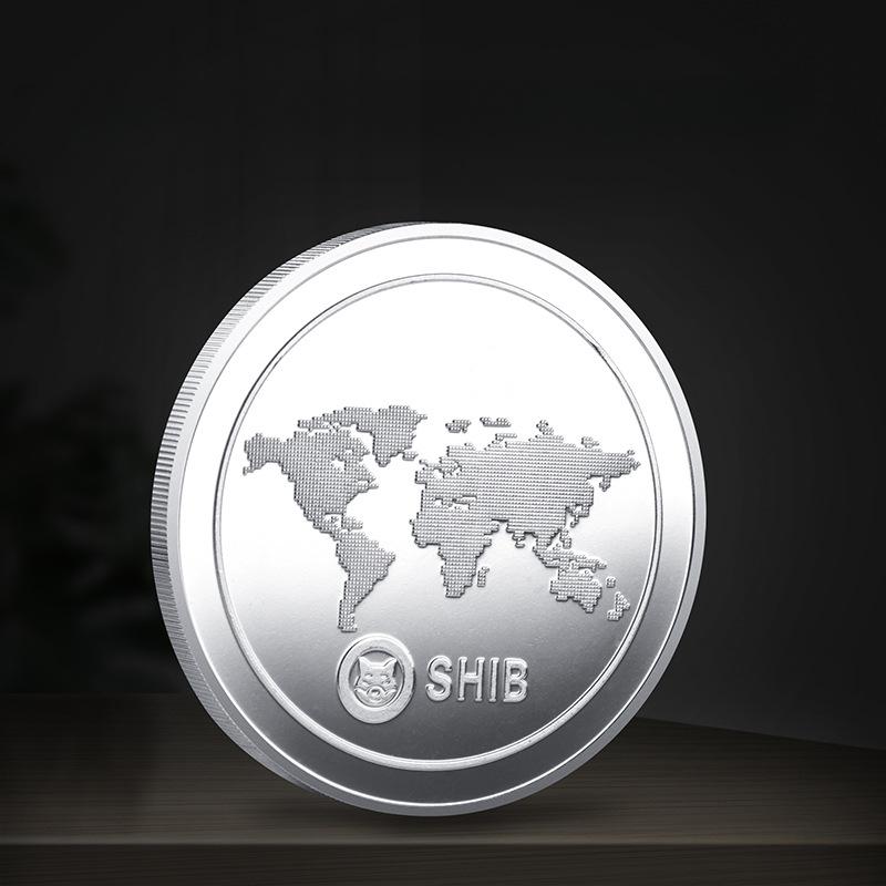 Color UV Shiba Inu Coin Virtual Bit Commemorative Coin Digital Virtual Currency Gold Coins, Christmas gift, Stocking stuffers