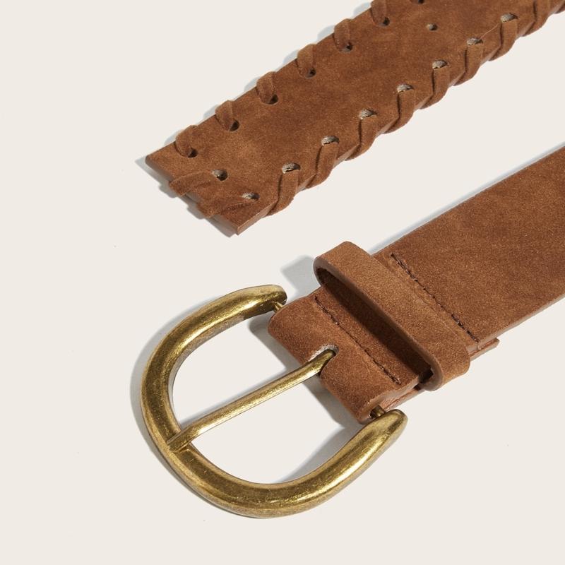Handwoven Braided Waist Belt PU Leather Waist Sash Adjustable Waistband For Men Women Multiple Color Optional