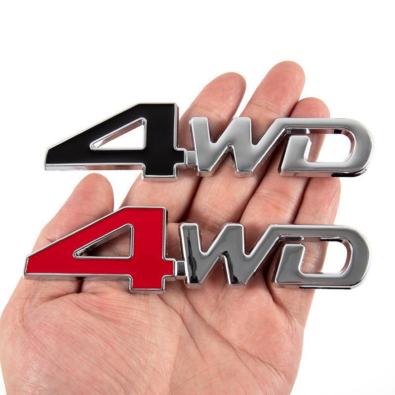 מדבקות מתכת לרכב 4X4 תלת-ממדיות - מדבקות דקורטיביות עם עיצוב תלת-ממדי ולוגו הנעה לארבעה גלגלים למכוניות משופצות.
