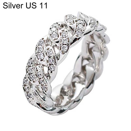 Vridt Ring Kreativ Kubisk Smykker Ring Finger Zirkonia Ring for Gave