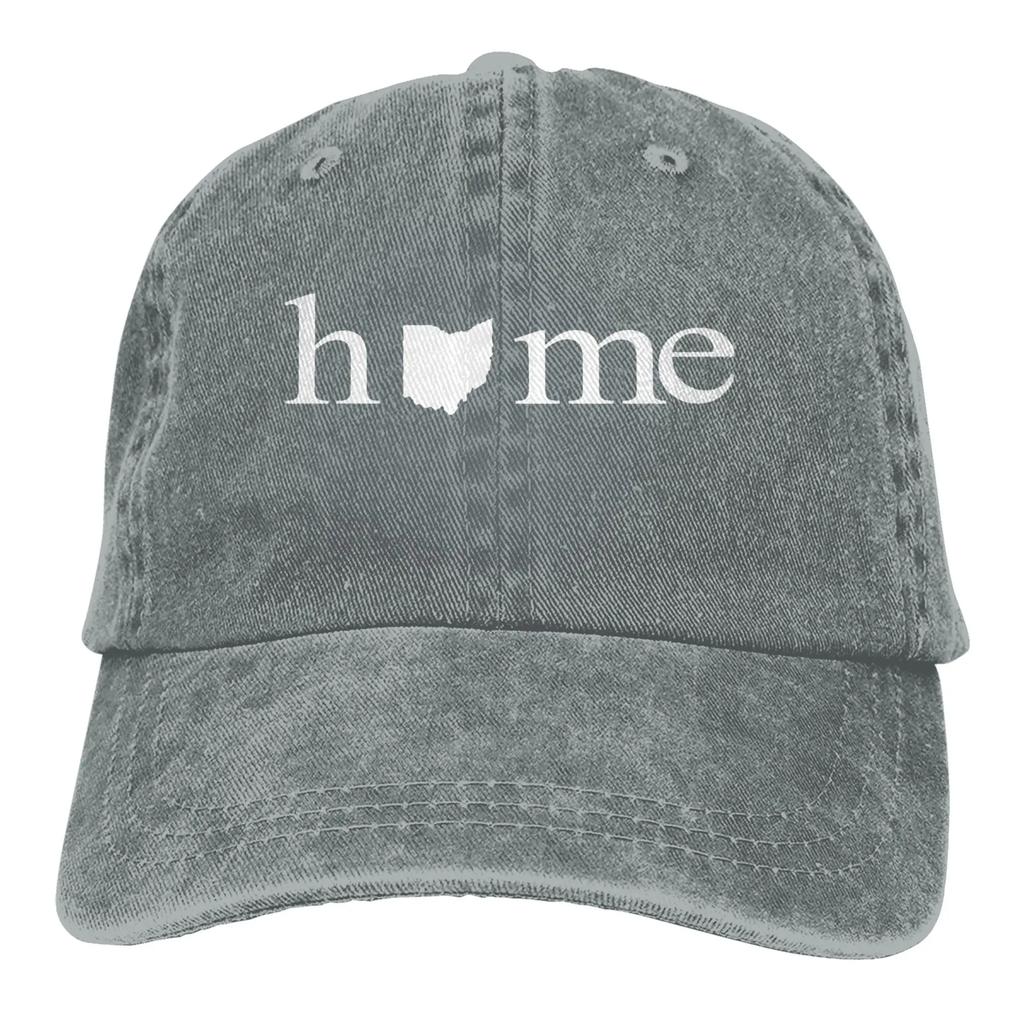 Cotton Denim Cap Home In Ohio State Baseball Dad Cap Adjustable Classic Sports for Men Women Hat Gray One Size