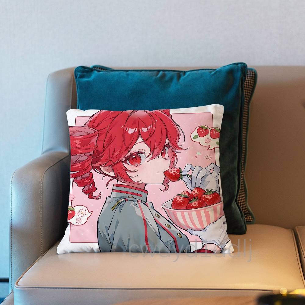 Anime K-Kasane Teto Pillow Case Cover Square Sofa With For Pattern Comfortable Cushion suitable Of Room