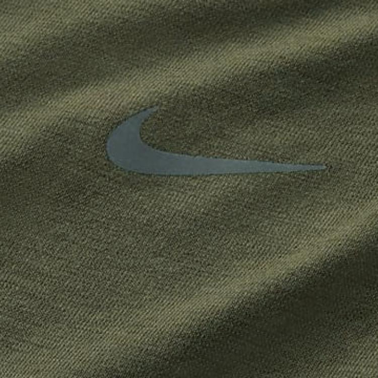 Nike Solid Color Round Neck Quick Dry Casual Short Sleeve Drop Shoulder T-Shirt Women T-Shirt Khaki-Green FN2815-325