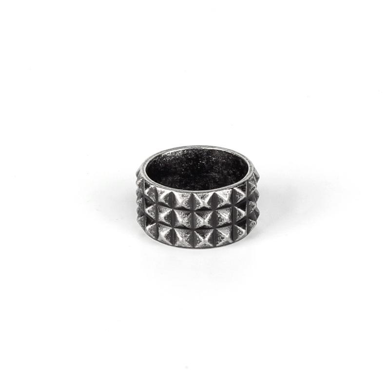 Nordic Luxury Retro Square Titanium Steel Minimalist Geometric Couple Ring