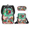 Iconic Distinctive Cool The Midnight Gospel 3D Pattern 3pcs/Set pupil Schoolbags Outing Laptop Daily Pack Sling Carrier Pen Case