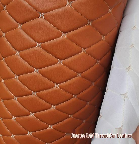 Diamond Pattern Quilted Leather Car Seat Cover & Mat