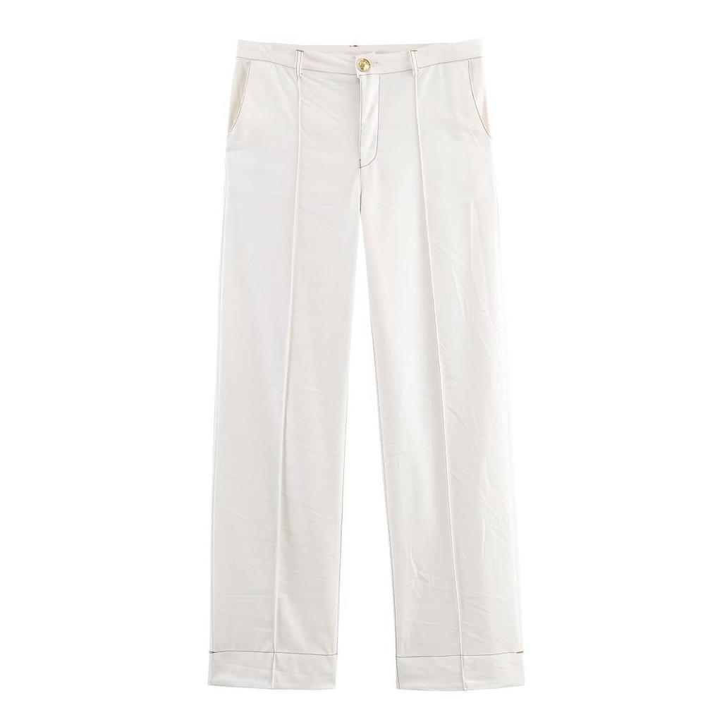2025 Winter Women's European & American Style Slim Denim Shirt & Flare Pants Set