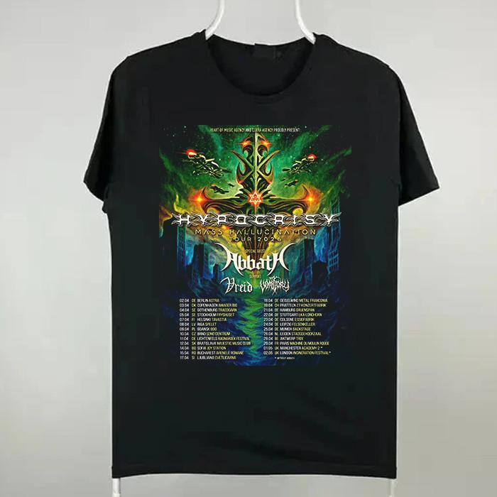Hypocrisy Mass Hallucination tour Black T Shirt Size S to 5XL XL