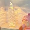 Yousheng 1/5Pcs LED Faux Crystal Candle Light Rose Shadow Electric Flameless Flickering Simulation Candle Lamp Anniversary Wedding Christmas