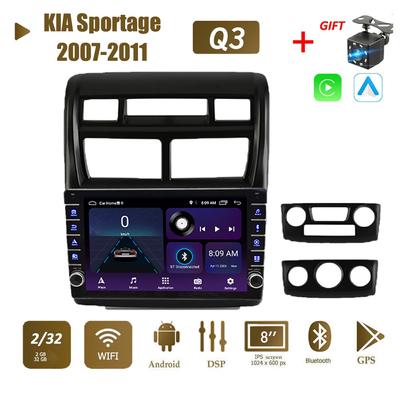 Autoradio Android pour KIA Sportage 2007-2011 avec bouton bouton lecteur multimédia de voiture Navigation GPS WIFI 2Din stéréo Carplay 2 + 32GB