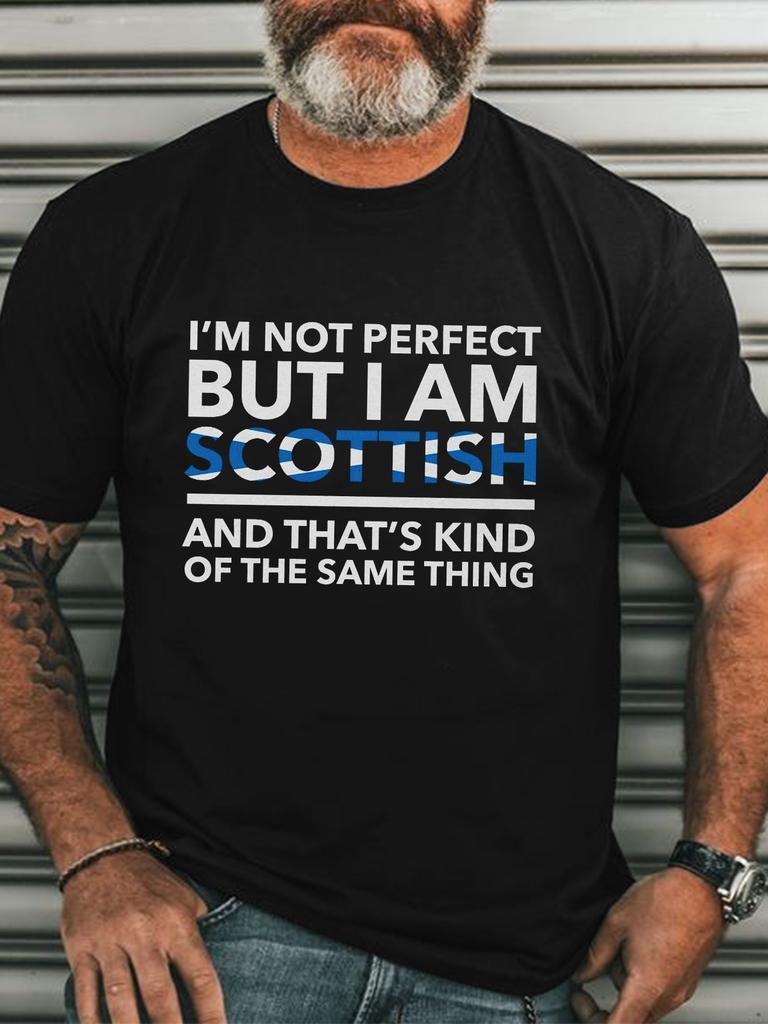 Scottish Pride Vibrant Scotland Flag T-Shirt 100% Cotton O-Neck Short Sleeve Summer Casual Mens