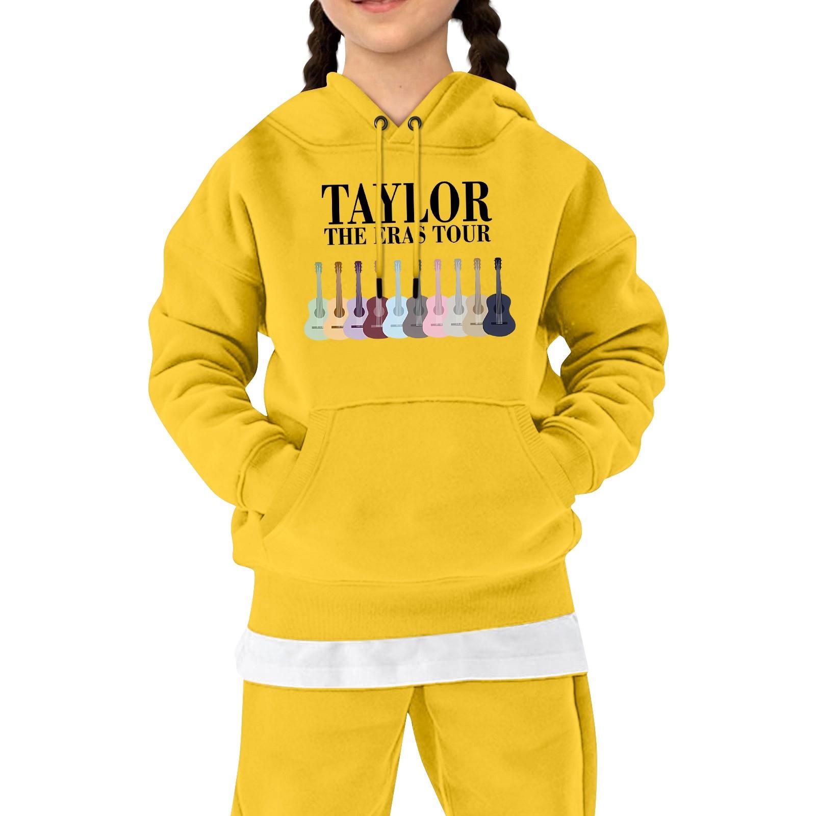 

Детская флисовая толстовка с капюшоном и длинными рукавами, осенне-зимняя, унисекс, повседневный топ с рисунком из мультфильмов 130 жёлтый