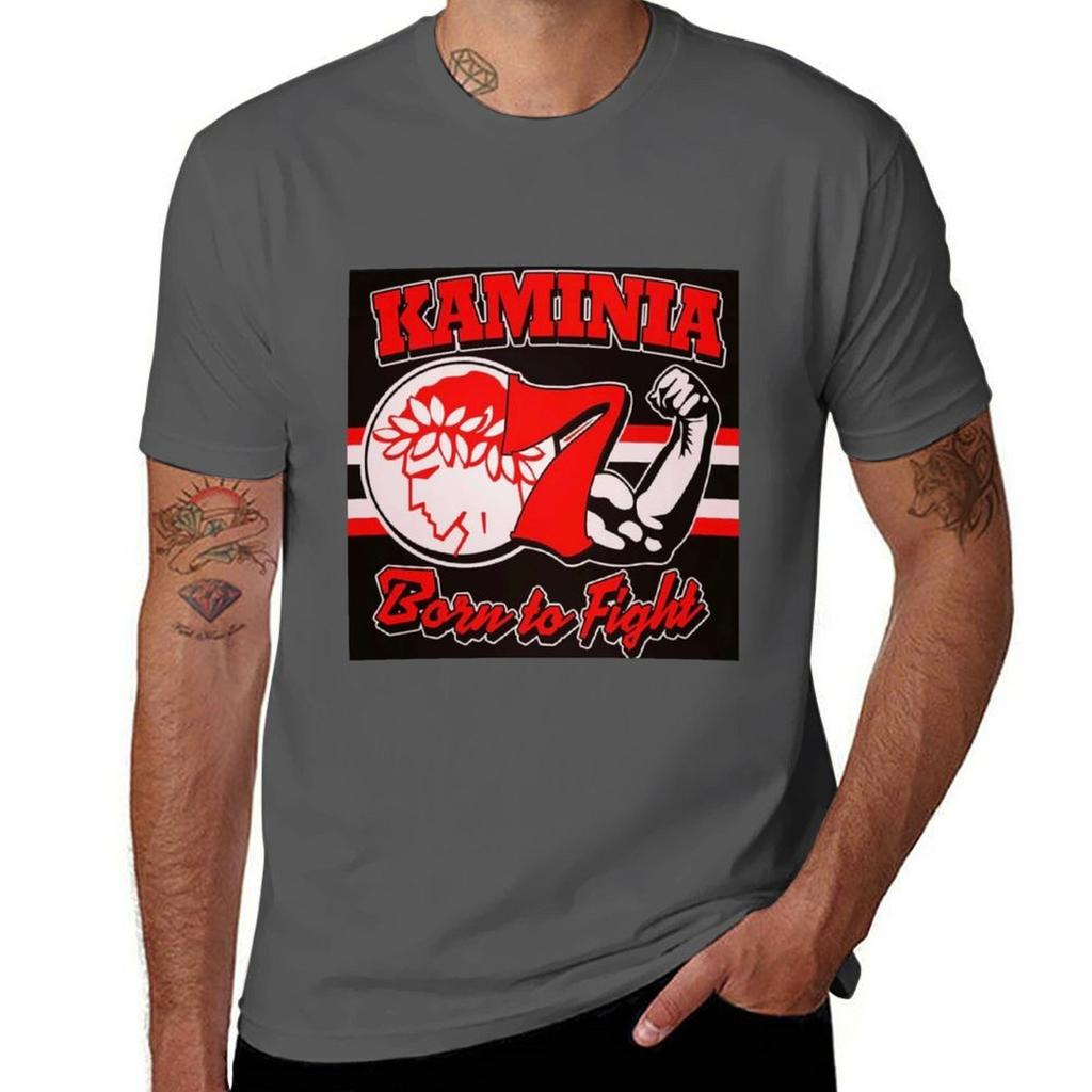 Olympiakos Gate 7 Kaminia TShirt cotton t shirt man t shirts for man graphic funny TShirt