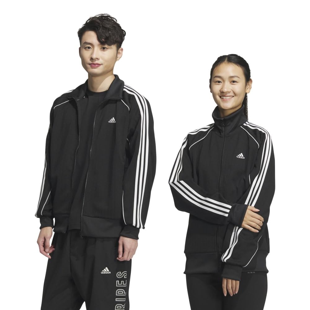 Adidas Jersey Top Byd3s Loose Fit Jacquard Knit Track Top KWX93 Black Men's (JG8578) J/XL