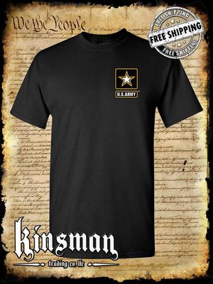 Camiseta com Brasão do Logotipo do Exército dos EUA / Militar dos Estados Unidos da América Oficial Licenciada