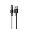 BASEUS USB To Lightning Cable 2.4A Fast Charging Data Cable Digital Display Transparent Port 1m Nylon Braided