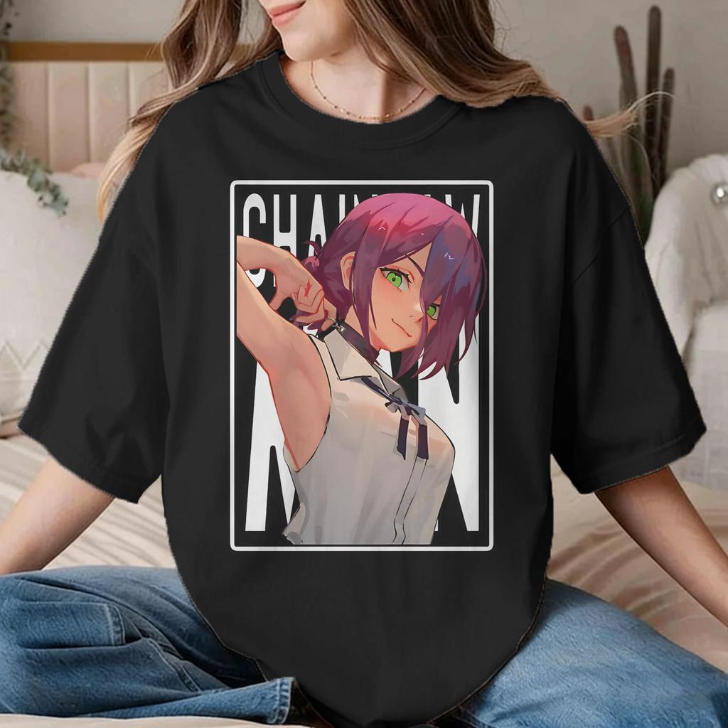 Unisex Unisex Chainsawunisexs Anime T Shirt Power 100 Cotton Clothing Funny Short Sleeve Crew Neck Tees Summer Tshirts