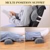 4inches Ergonomic Footrest Pillow with Elastic Strap Leg Rest Bolster with Sherpa Cover Half Moon Bolster for Bed Chair Sofa