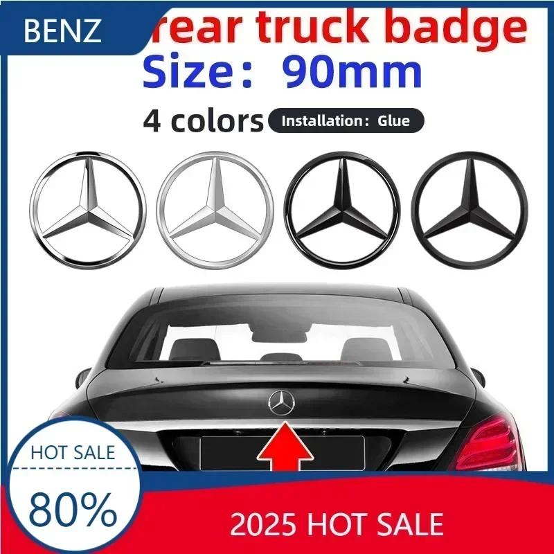 Autoaufkleber Für Mercedes Benz GLB W201 W220 Auto Für Mercedes Benz AMG 3D ABS Silber/Schwarz 9cm 90mm Auto Heck Kofferraum Emblem ba