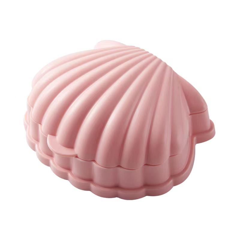 Toilet Creative Seashell Portable Double-layer Drainage Soap Box Soap Box