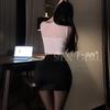 Original Erotic Underwear Sexy Female Secretary Ol Hip Wrap Pure Desire Uniform Temptation No-take Pajamas Set 1111