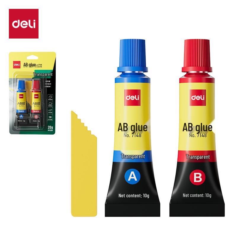7148 Deli Transparent Epoxy Resin Strong Glue for Glass, Metal, and Plastic