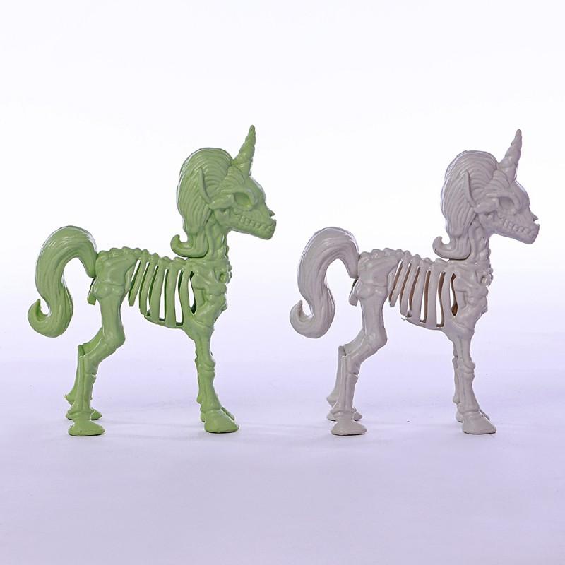Halloween Skeleton Unicorn Figurine Decor Party Table Ghost House Display PE Craft Ornament