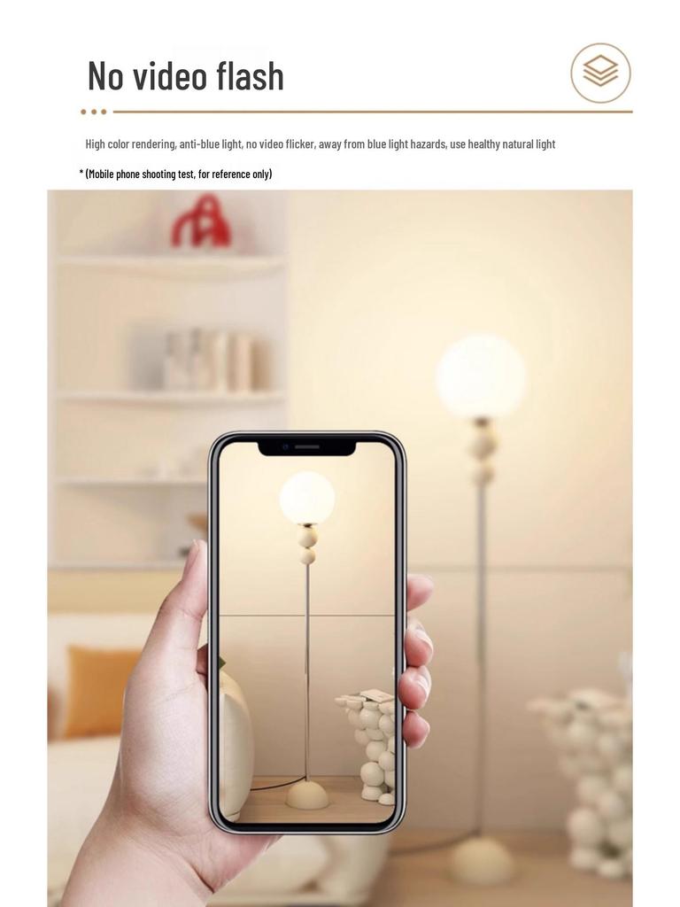 Luxury Minimalist Cream Floor Lamp for Living Room and Bedroom