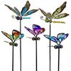 Dragonfly Garden Stake Micro Landscape with Luminous Wing Outdoor Decoration for Farmhouse Backyard Fence Flower Pot Balcony