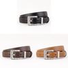 Genuine Leather Belt For Men With Silver Buckle Durable Twoply Cowhide For Casual And Formal Wear