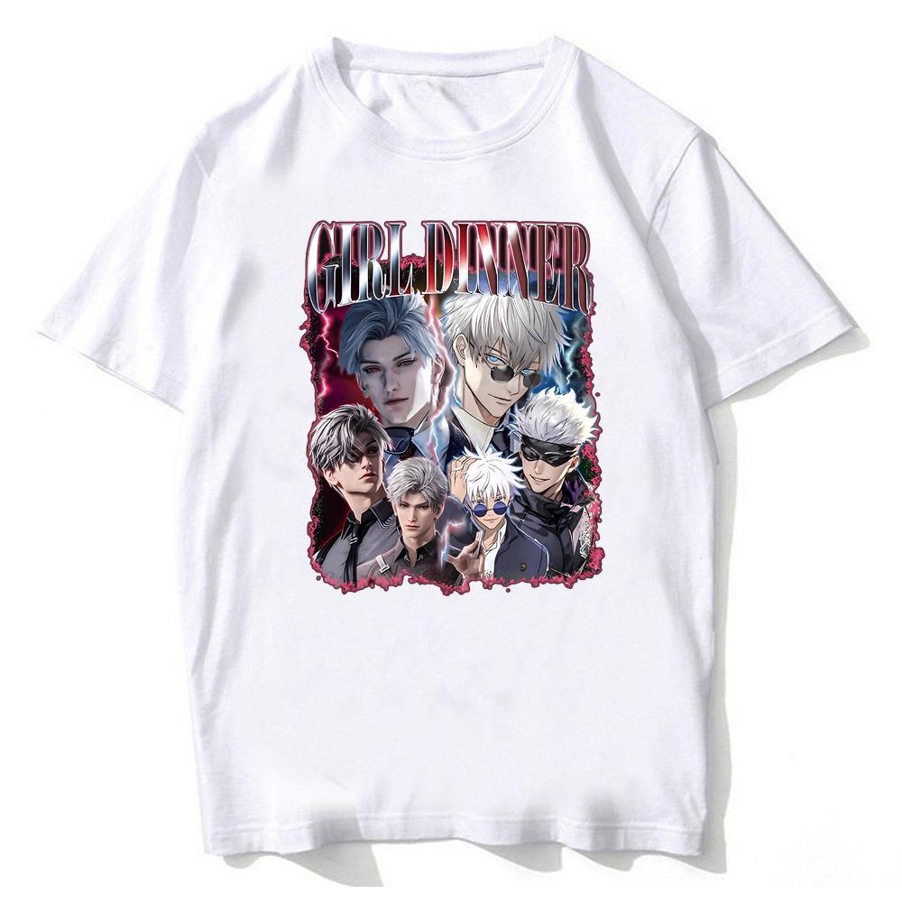 Summer Light and Night Love Printed T-shirt for Men and Women, High Quality Cotton Short Sleeve Round Neck Top