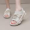 2025 Spring and Summer New Korean Version Muffin Bottom Front Lace-up Foreign Trade Spot Fashion Casual Platform Sandals