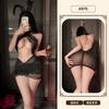 Sexy underwear women's sexy tight neck lace secretary uniform soft yarn hip skirt nightdress set A