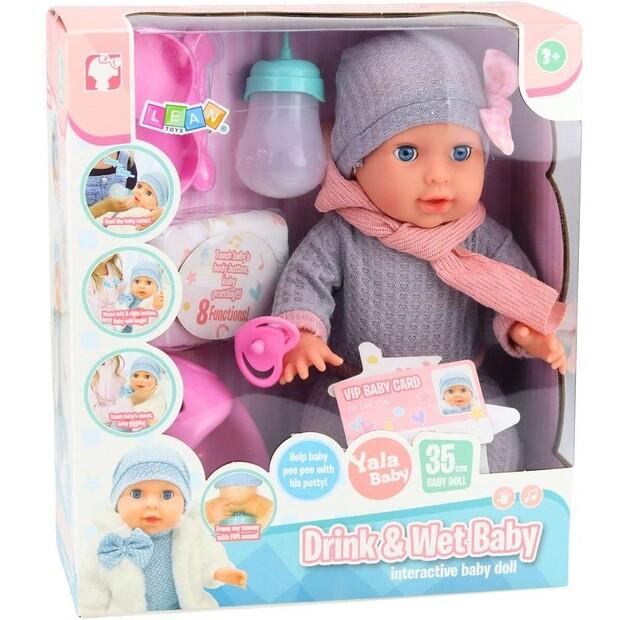 Кукла LEAN Toys Малыш писающий с аксессуарами по уходу