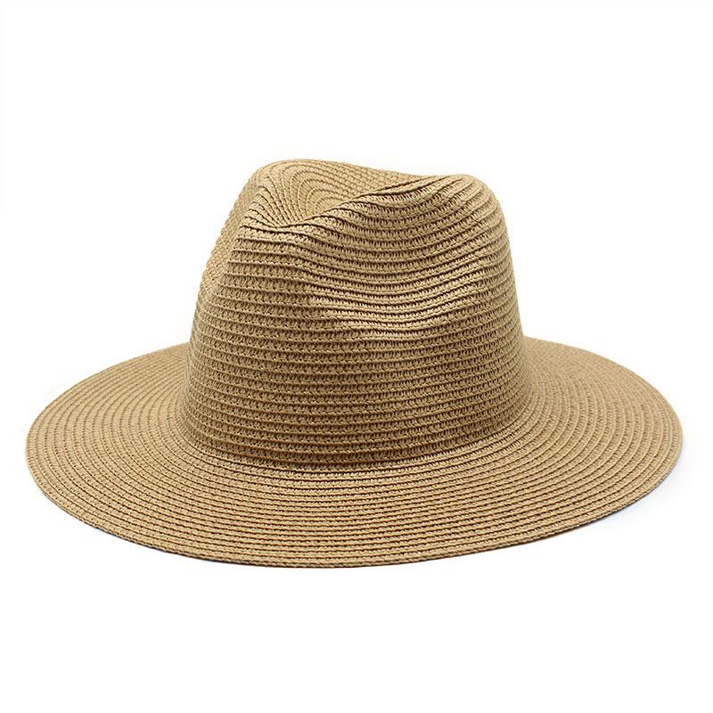 Unisex Summer Panama Sun Hat - Fashionable Straw Braid Fedora for Outdoor and Beach Wear.